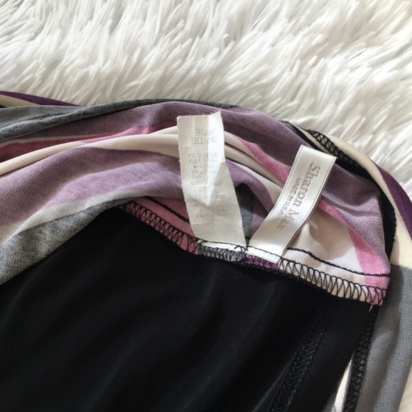 Sharon Max Multicolor long sleeve wrap dress Large - Picture 12 of 15